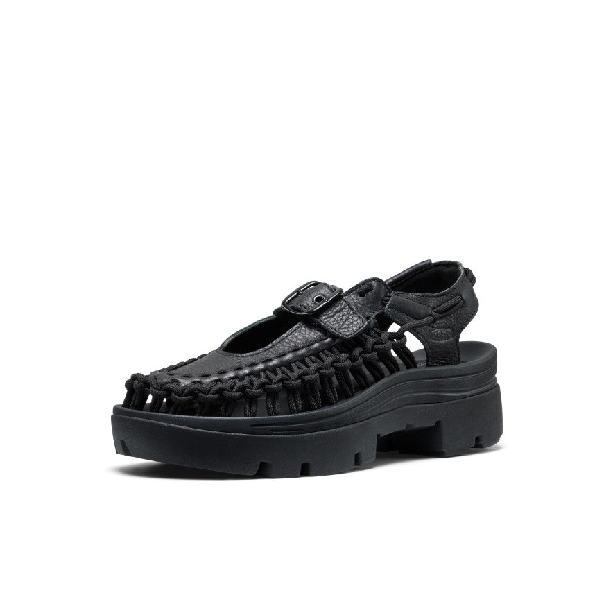 All Gender UNEEK PLT Mary Jane Sneaker Black Smooth Lea