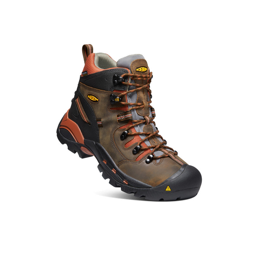 Mens Pittsburgh 6 Waterproof Boot Soft Toe Cascade BrownBombay Brown