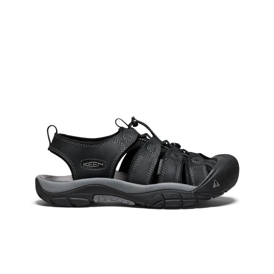 Mens Newport Leather Sandal BlackSteel Grey