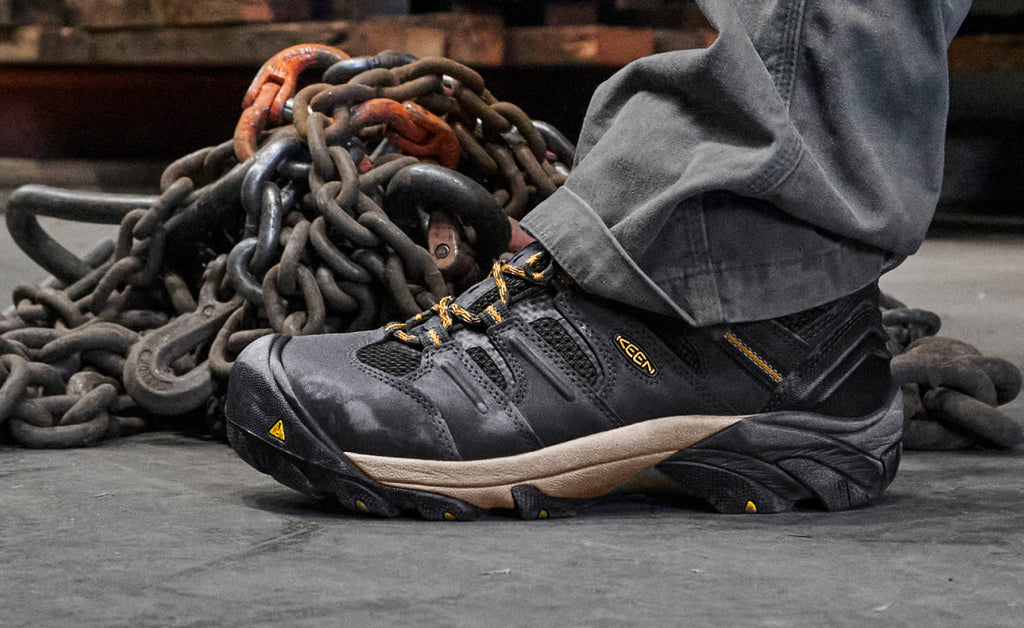 Mens Lansing Mid Waterproof Steel Toe Cascade BrownBrindle