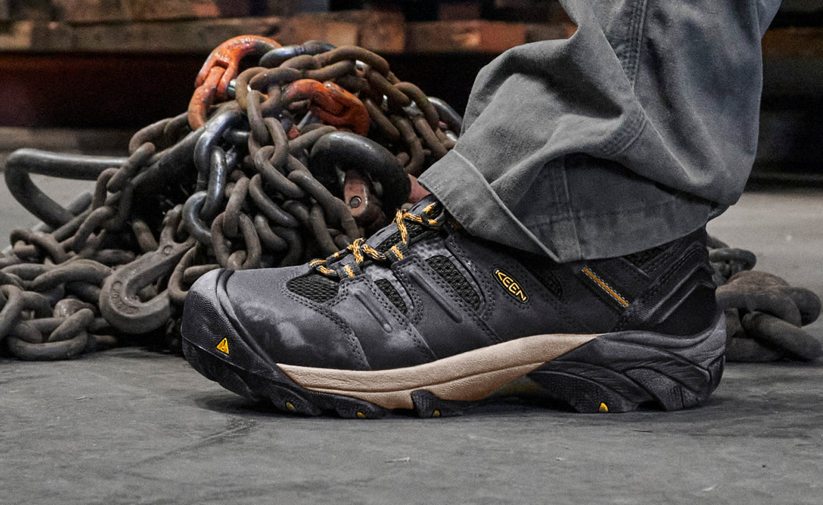 Mens Lansing Mid Waterproof Steel Toe Cascade BrownBrindle