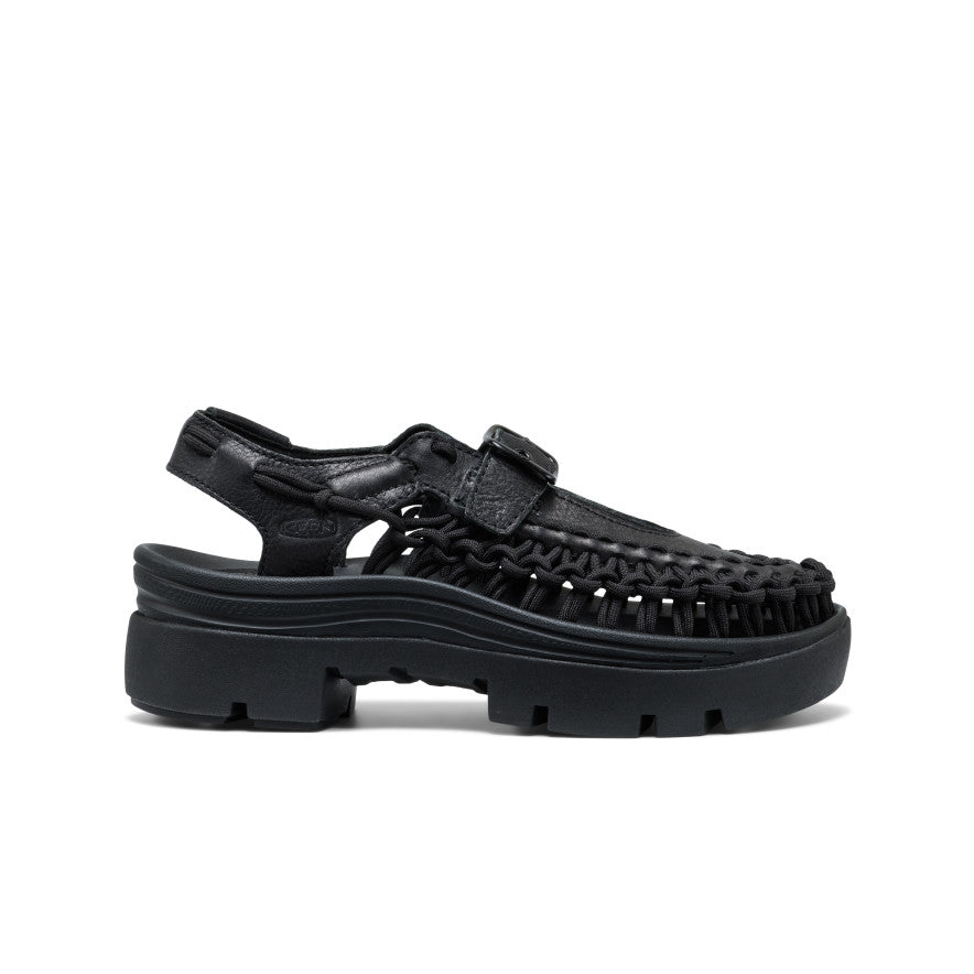 All Gender UNEEK PLT Mary Jane Sneaker Black Smooth Lea