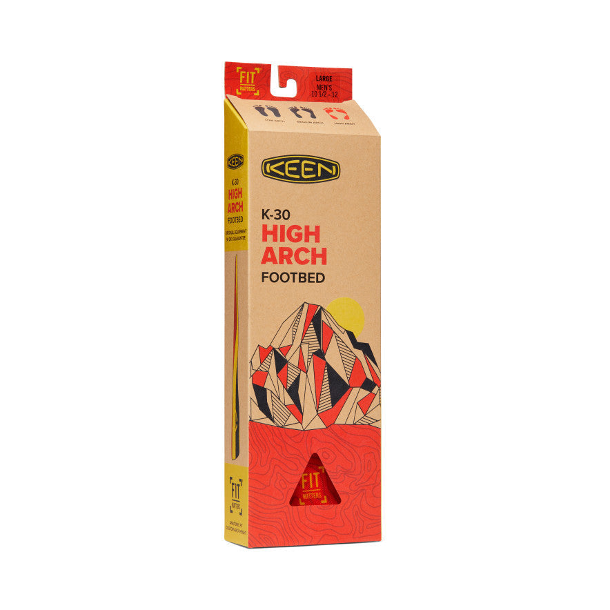 Mens Outdoor K-30 High Arch Insole Red
