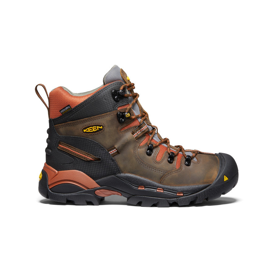 Mens Pittsburgh 6 Waterproof Boot Soft Toe Cascade BrownBombay Brown